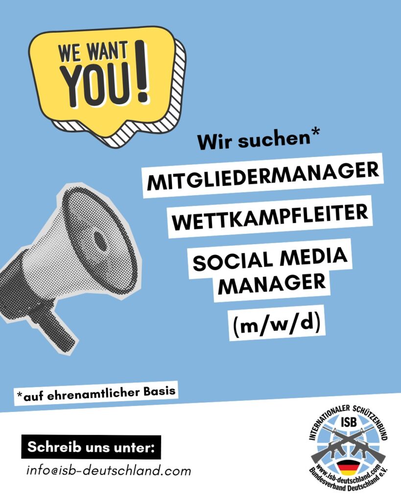 ISB sucht Mitgliedmanager Wettkampfleiter und Social Media Manager